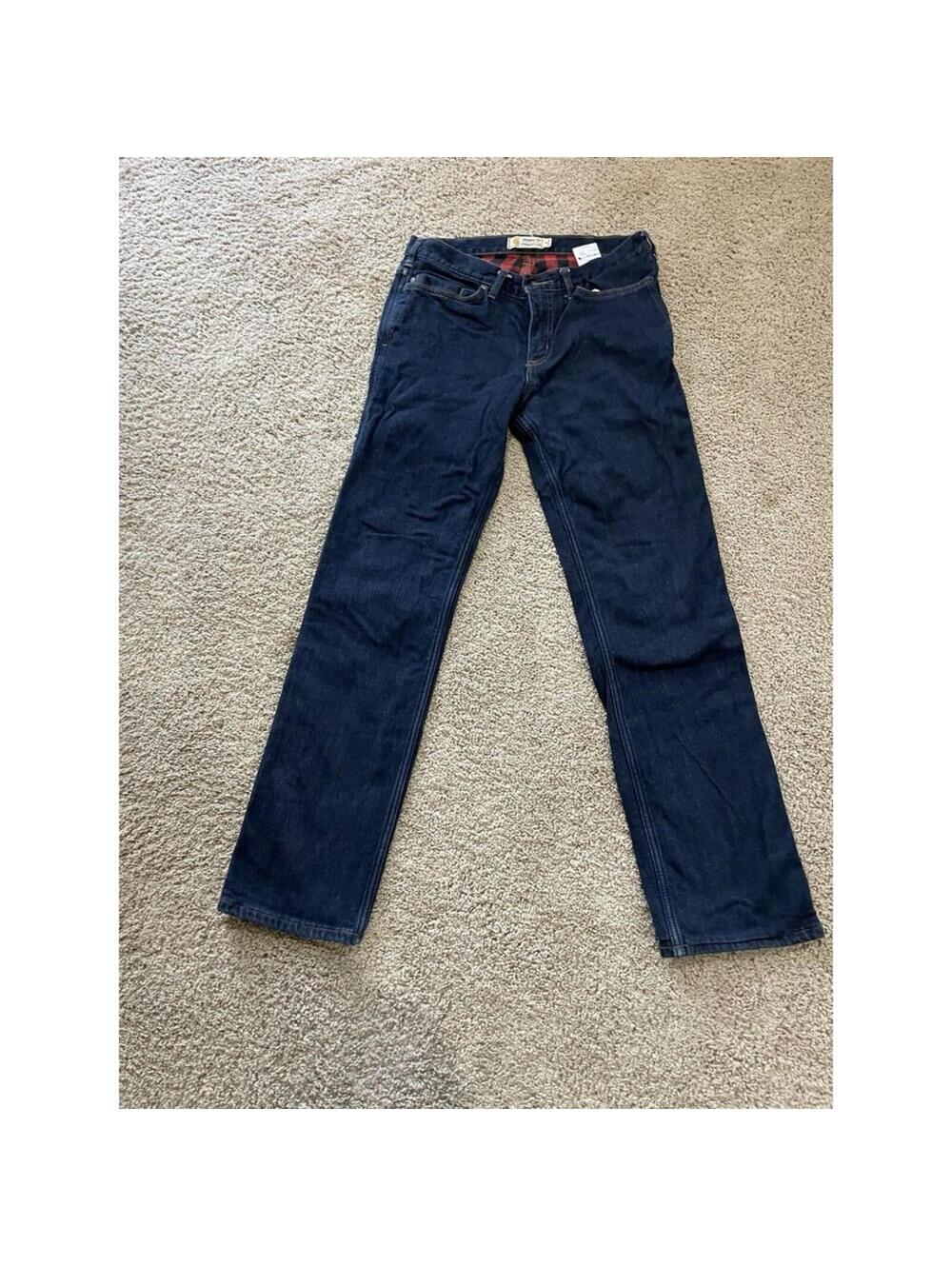 Carhartt Blaine 8x31  Flannel Lined Original Fit Straight Leg Denim Jeans Women